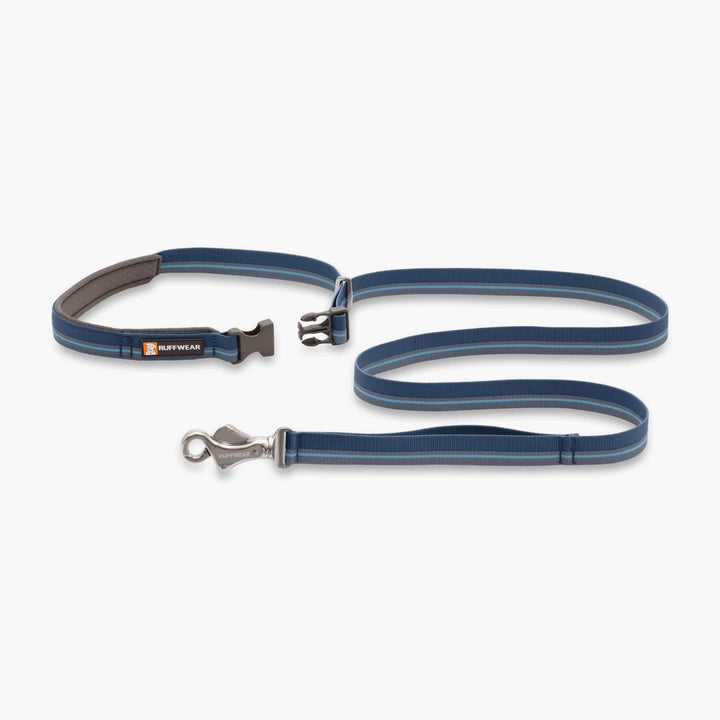 Ruffwear Flat Out Blue Horizon Dog Lead. Adjustable Length, Hand-Held or Waist-Worn