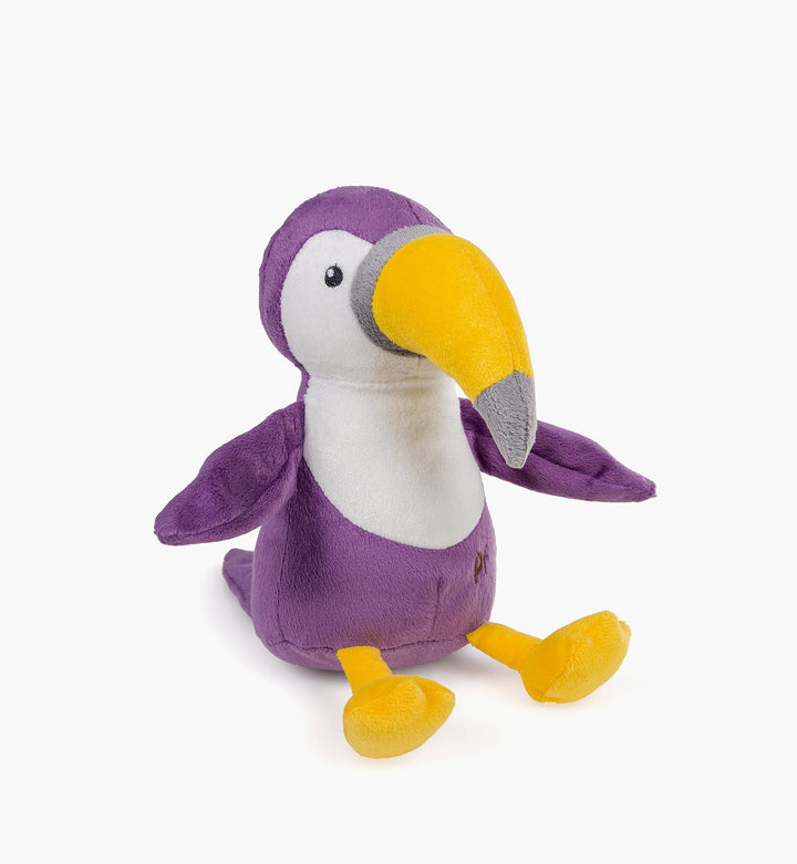 Plush Toucan Dog Toy - Made from Recycled Bottles with Built-in Squeaker