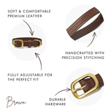 Chocolate Brown Leather Dog Collar – Durable & Stylish The Stately Hound