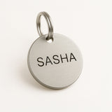Custom Engraved Stainless Steel Dog Name Tag with ID The Stately Hound