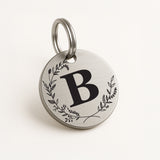 Luxury Silver Stainless Steel Dog Name Tag – Monogrammed, Durable, and Personalised The Stately Hound