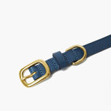 Sapphire Blue Leather Dog Collar – Luxury for Your Pet The Stately Hound