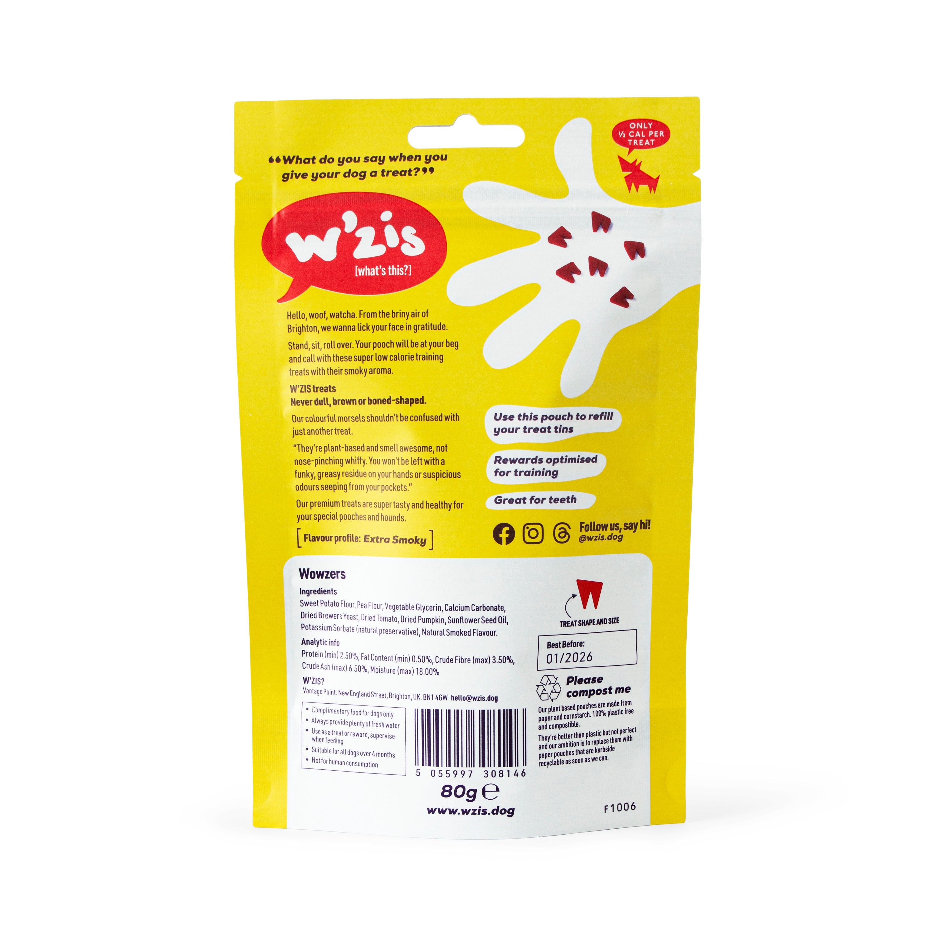 W'ZIS Wowzers Dog Training Treats – Smoked Sweet Potato & Pumpkin The Stately Hound