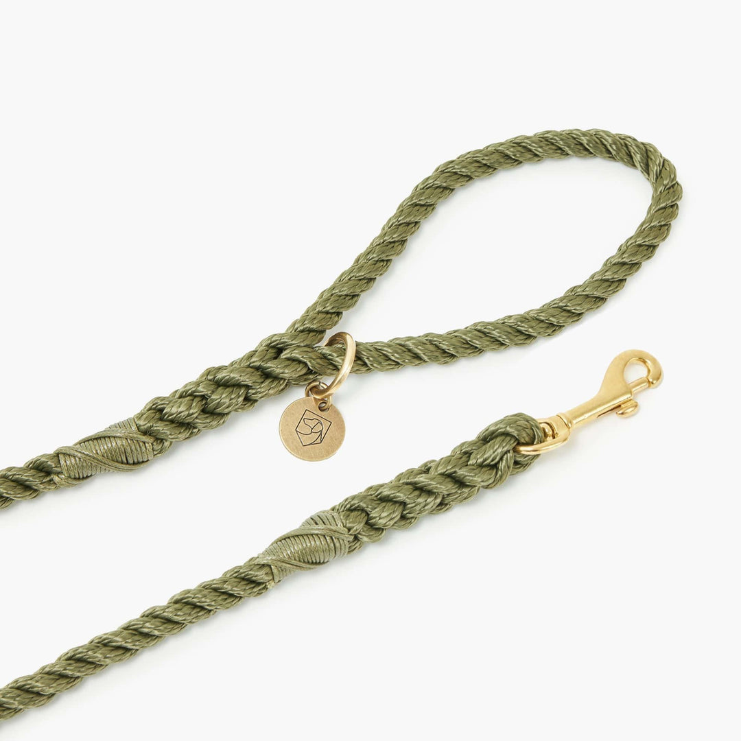 Woodland Green Rope Dog Lead, 5ft Long