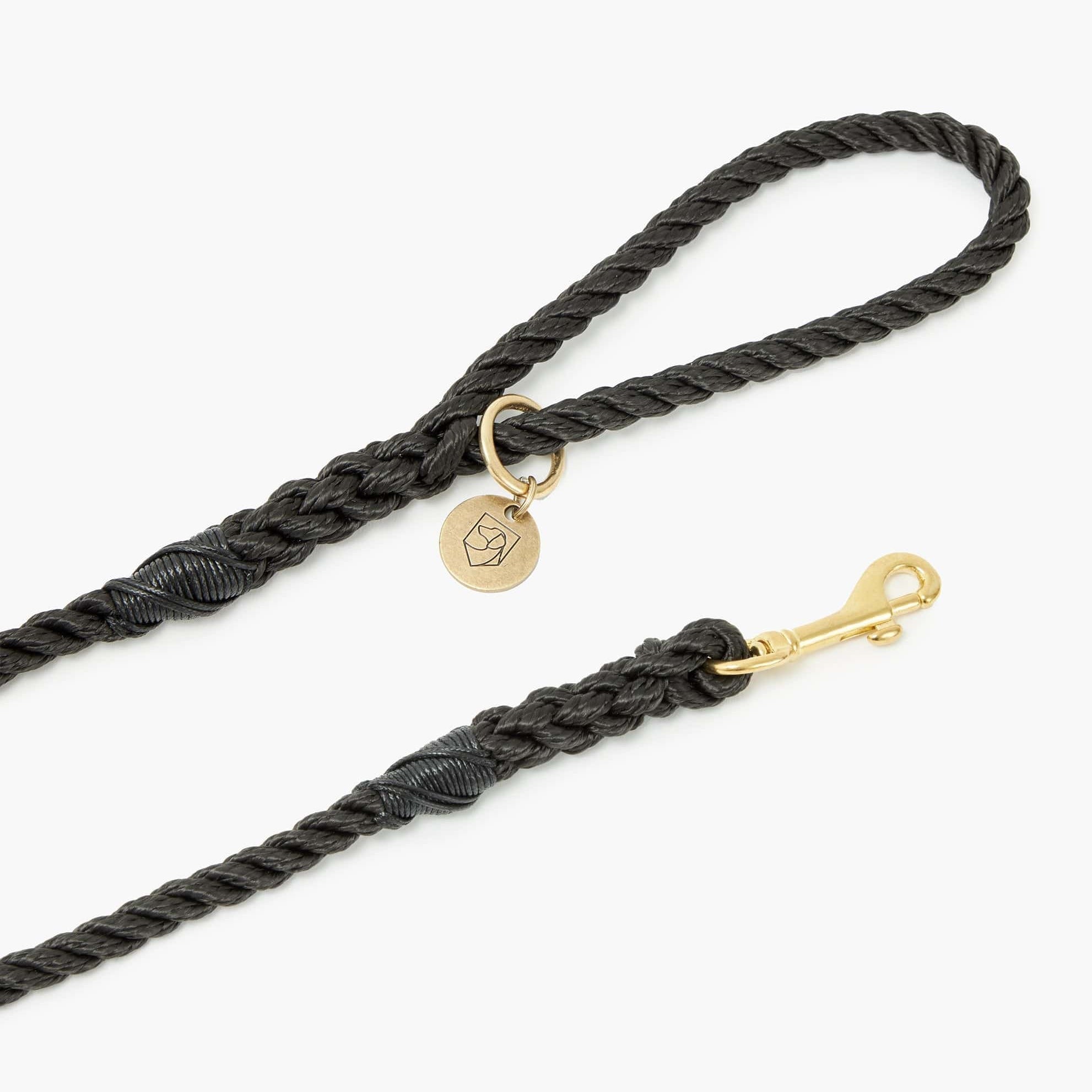 Black Rope Dog Lead, 5ft Long The Stately Hound
