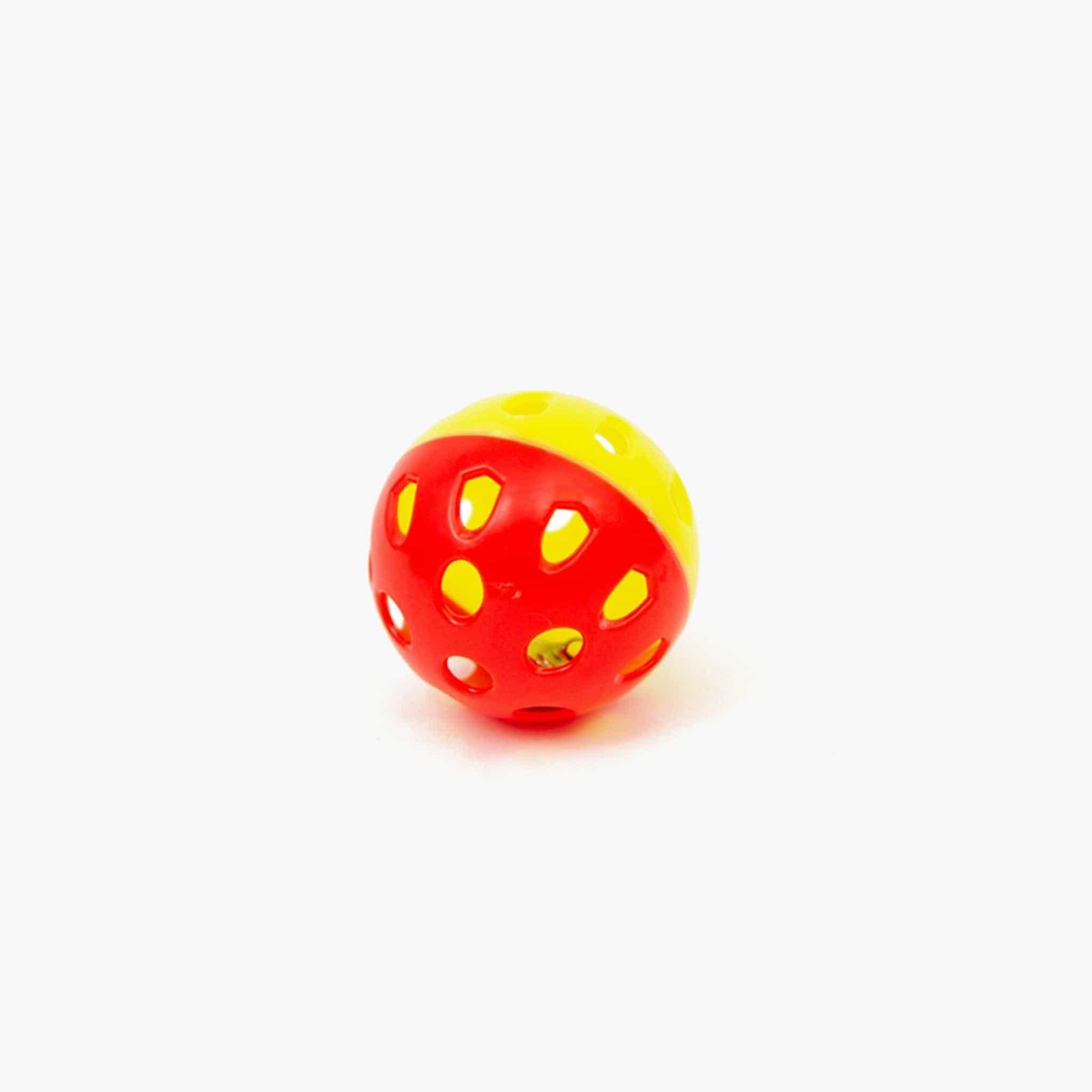 Jingle Cat Ball Red & Yellow The Stately Hound
