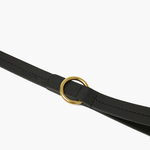 Luxury Black Leather Dog Lead & Stitch Detailing, Handmade in the UK The Stately Hound