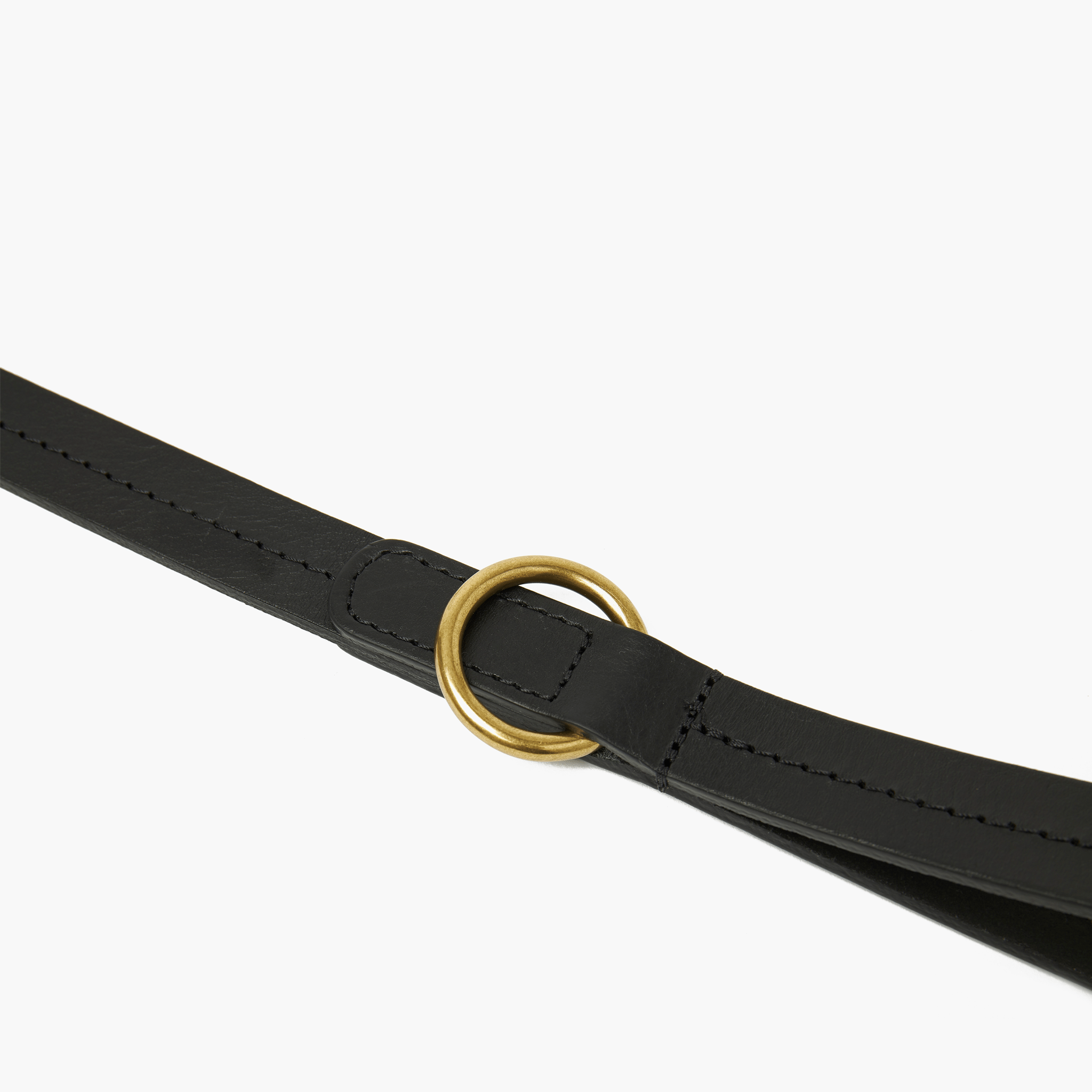 Luxury Black Leather Dog Lead & Stitch Detailing, Handmade in the UK The Stately Hound