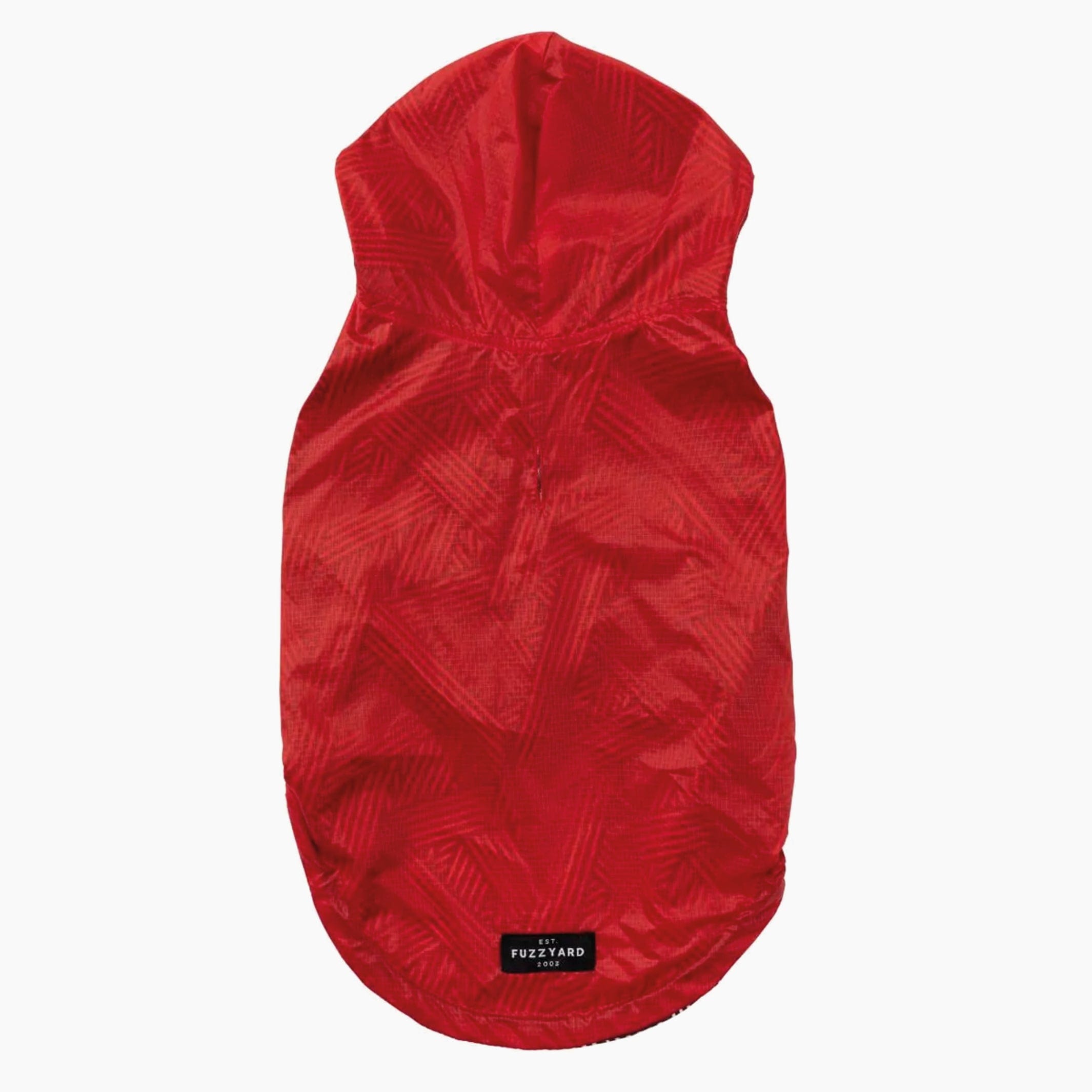 Flipside Rainproof Reversible Dog Coat in Red, Black & White The Stately Hound