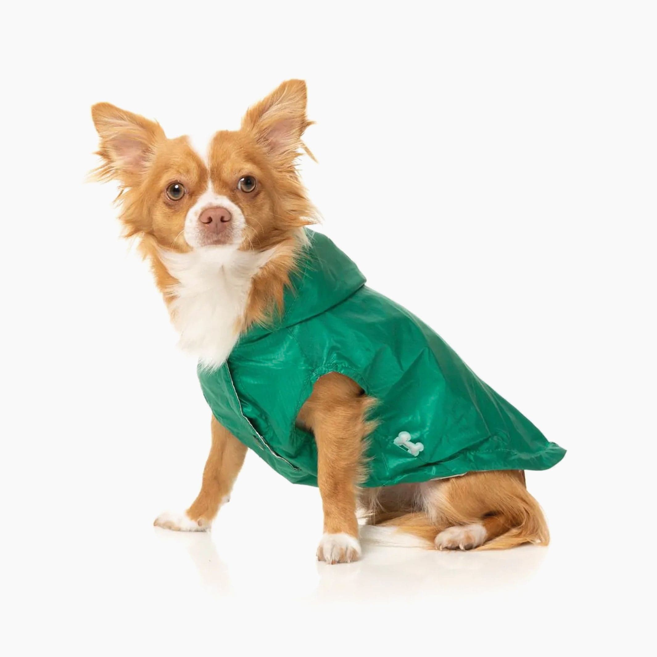 Flipside Rainproof Reversible Dog Coat in Green / Beige The Stately Hound