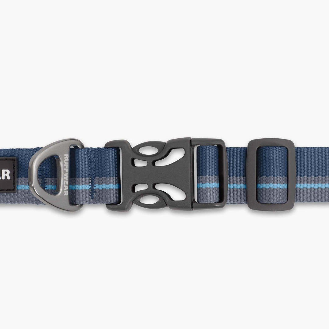 Ruffwear Flat Out Dog Collar in Blue Horizon: Durable, Weather-Resistant Collar