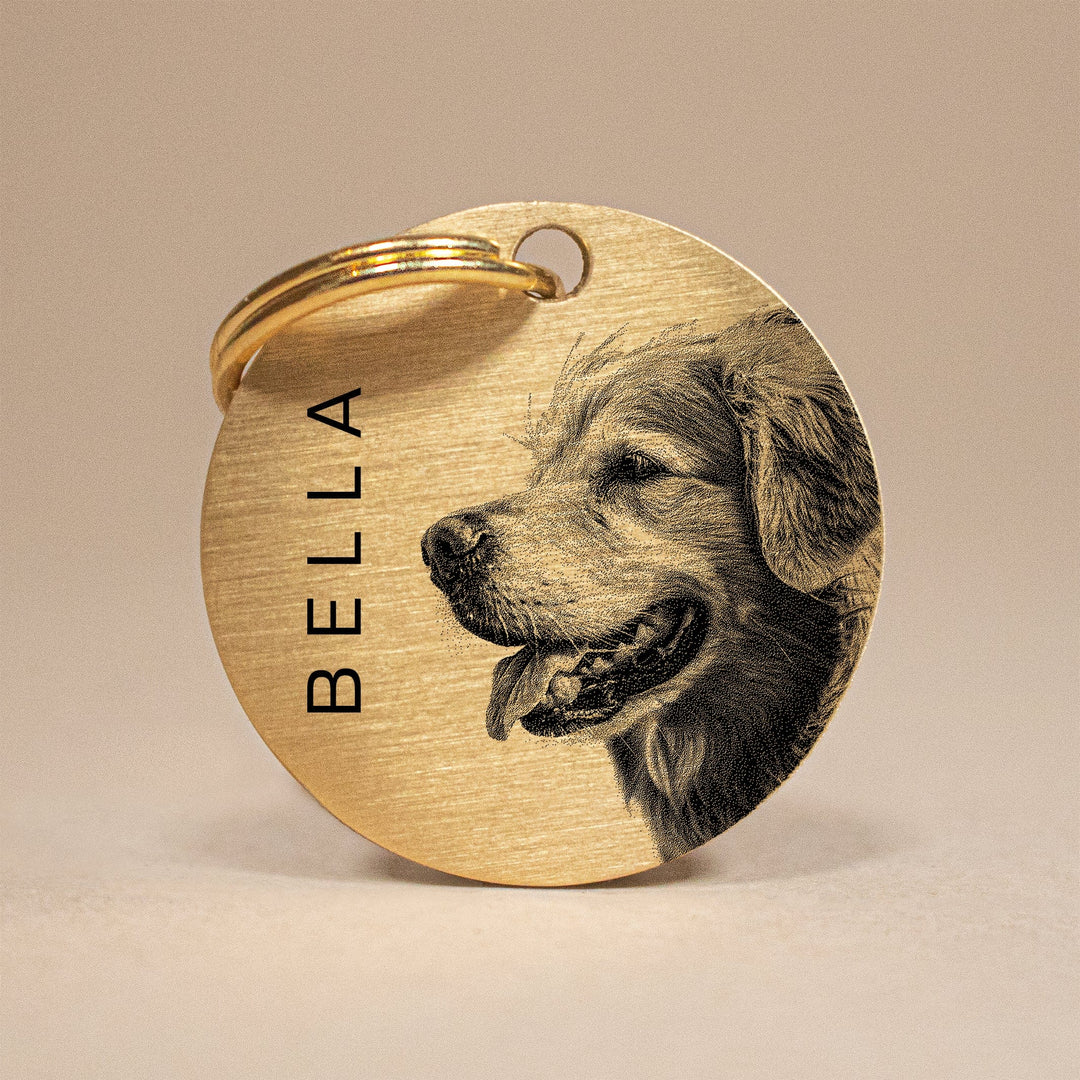 Personalised Dog Keyring with Photo Engraving - A Keepsake to Cherish Your Pet's Memory