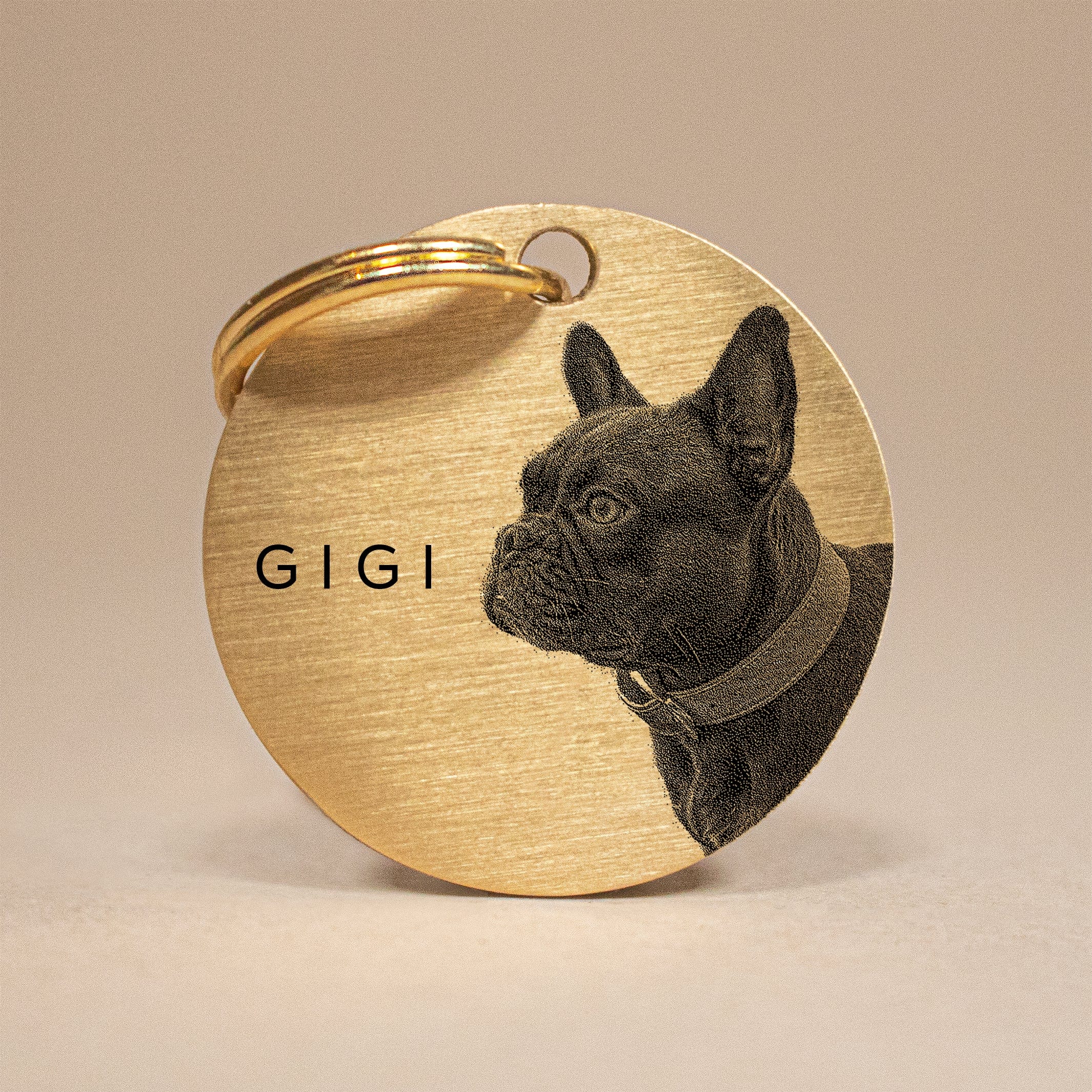 Personalised Photo Engraved Dog Keyring Memorial Gift Pet Name Tag