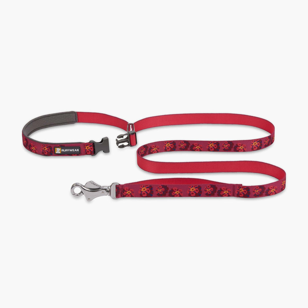 Ruffwear Flat Out Alpenglow Burst Dog Lead. 6ft Adjustable, Hand-Held or Waist-Worn