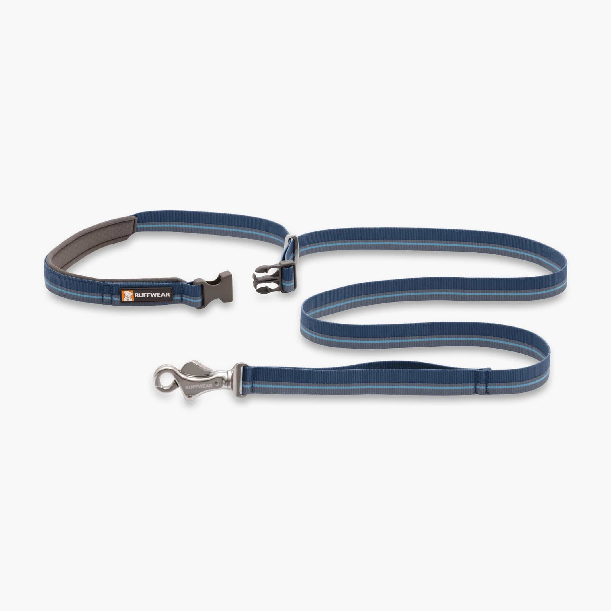 Ruffwear Flat Out Blue Adjustable Dog Lead Hand Held or Waist Worn