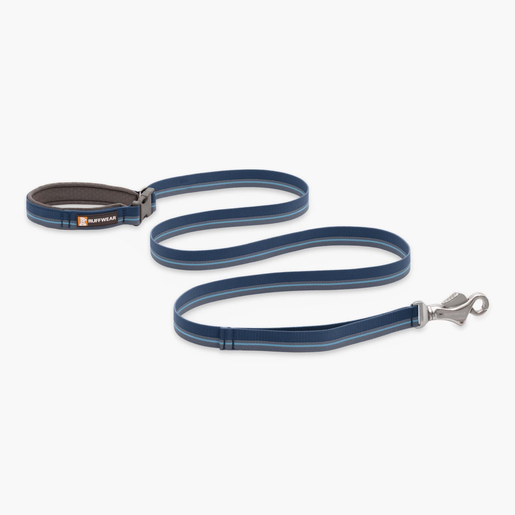 Ruffwear Flat Out Blue Horizon Dog Lead. Adjustable Length Hand Held or Waist Worn