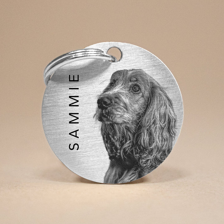 Keepsake Dog Keyring with Custom Photo and Engraved Name - A Timeless Tribute to Your Beloved Pet