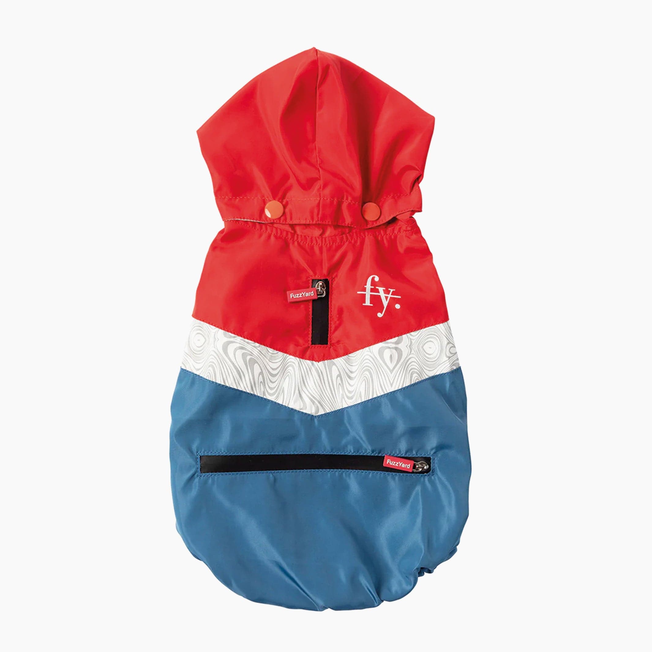 The Seattle Dog Water Resistant Raincoat in Red and Blue The Stately Hound