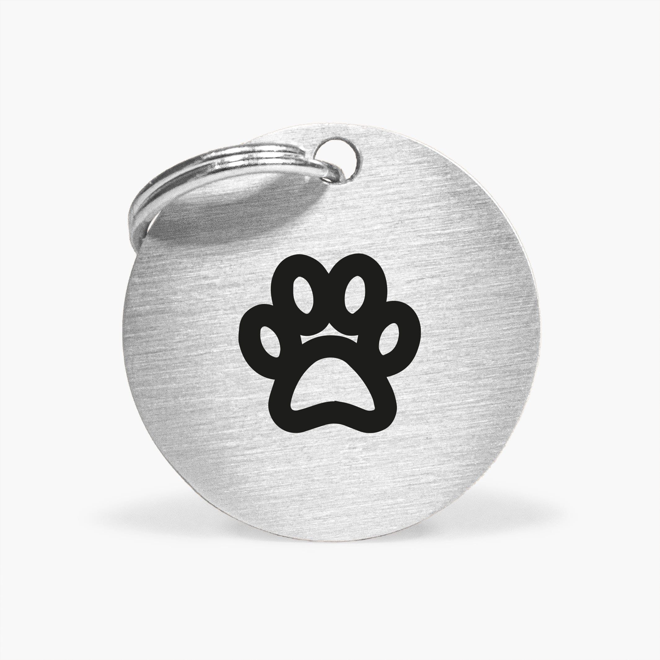 Engraved Silver Stainless Icon Design Pet Tag - Elegant & Secure The Stately Hound