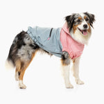 The Seattle Dog Raincoat in Pink and Grey The Stately Hound