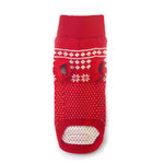 Red and White Fair Isle Christmas Dog Jumper The Stately Hound