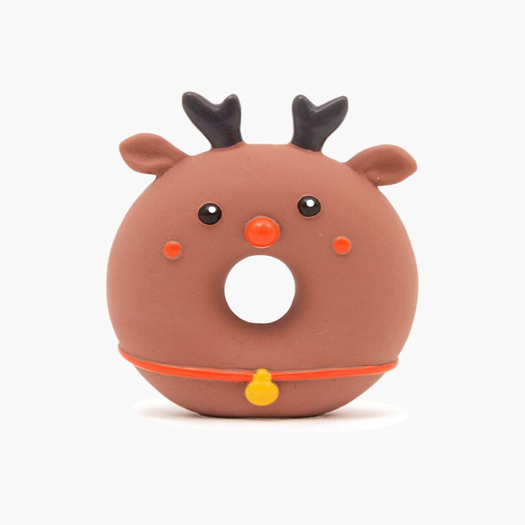 Christmas Doughnut Reindeer Dog Toy Stocking Filler