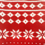 Red and White Fair Isle Christmas Dog Jumper The Stately Hound