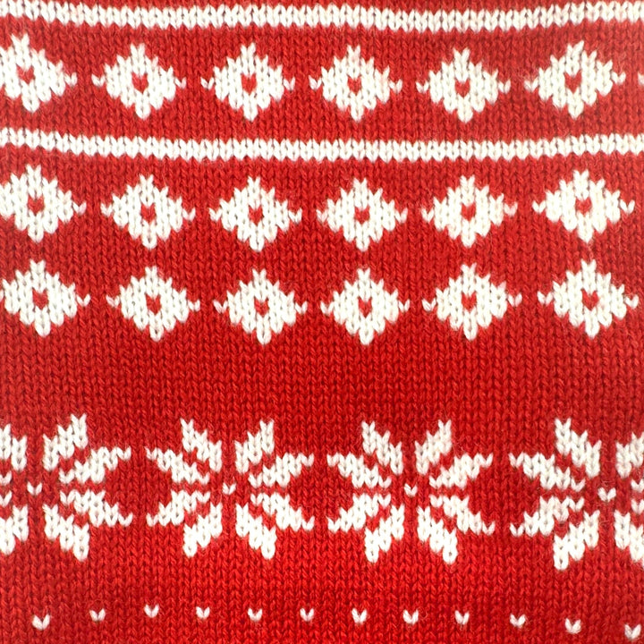 Red and White Fair Isle Christmas Dog Jumper