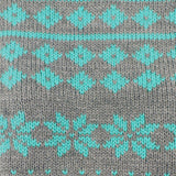 Classic Fair Isle Dog Jumper in Grey and Teal The Stately Hound