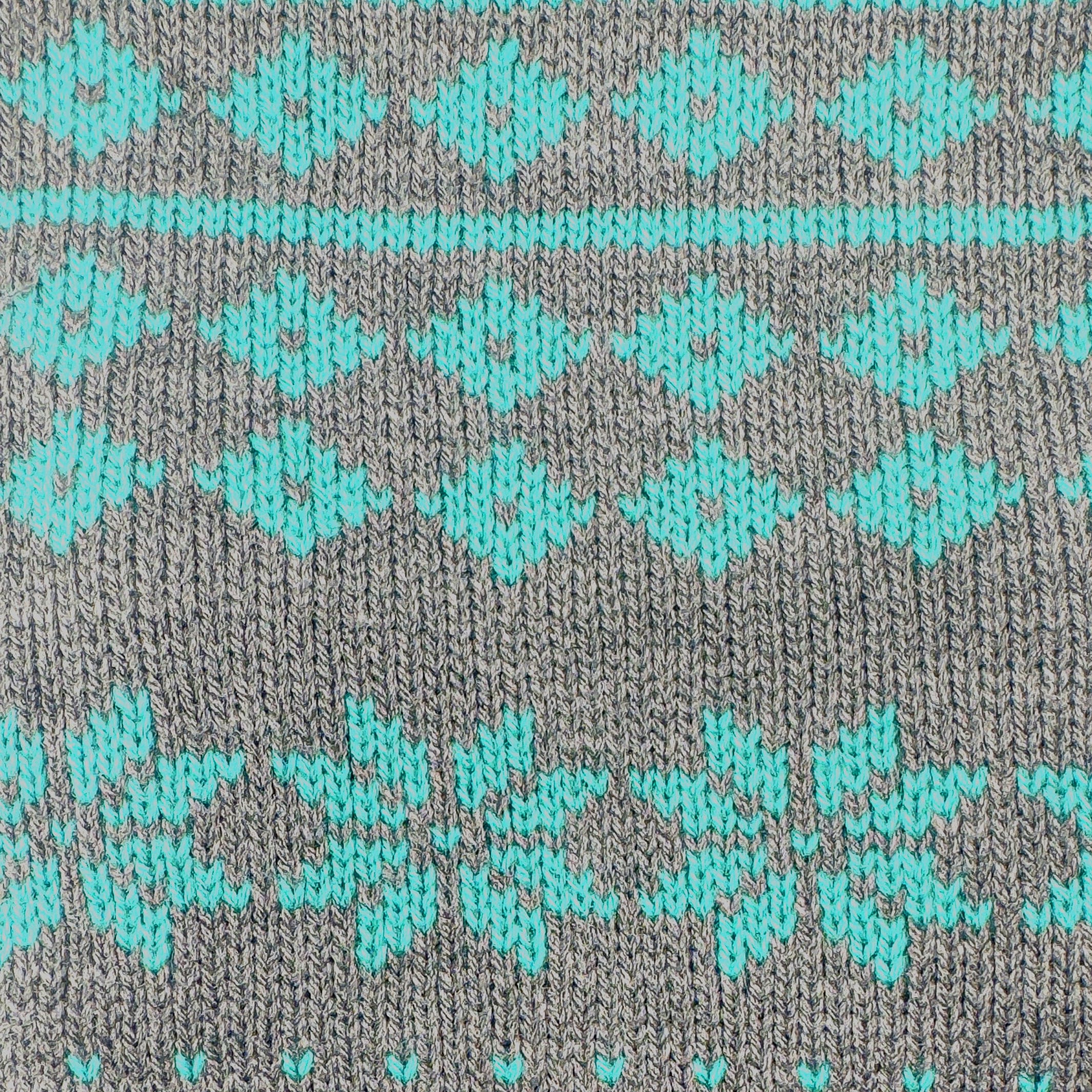 Classic Fair Isle Dog Jumper in Grey and Teal The Stately Hound