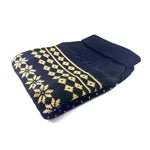 Fair Isle Patterned Dog Jumper in Navy Blue & Gold The Stately Hound