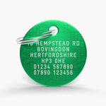 Green Aluminium Pet Tag: A Stylish Way to Keep Your Furry Friend Safe The Stately Hound