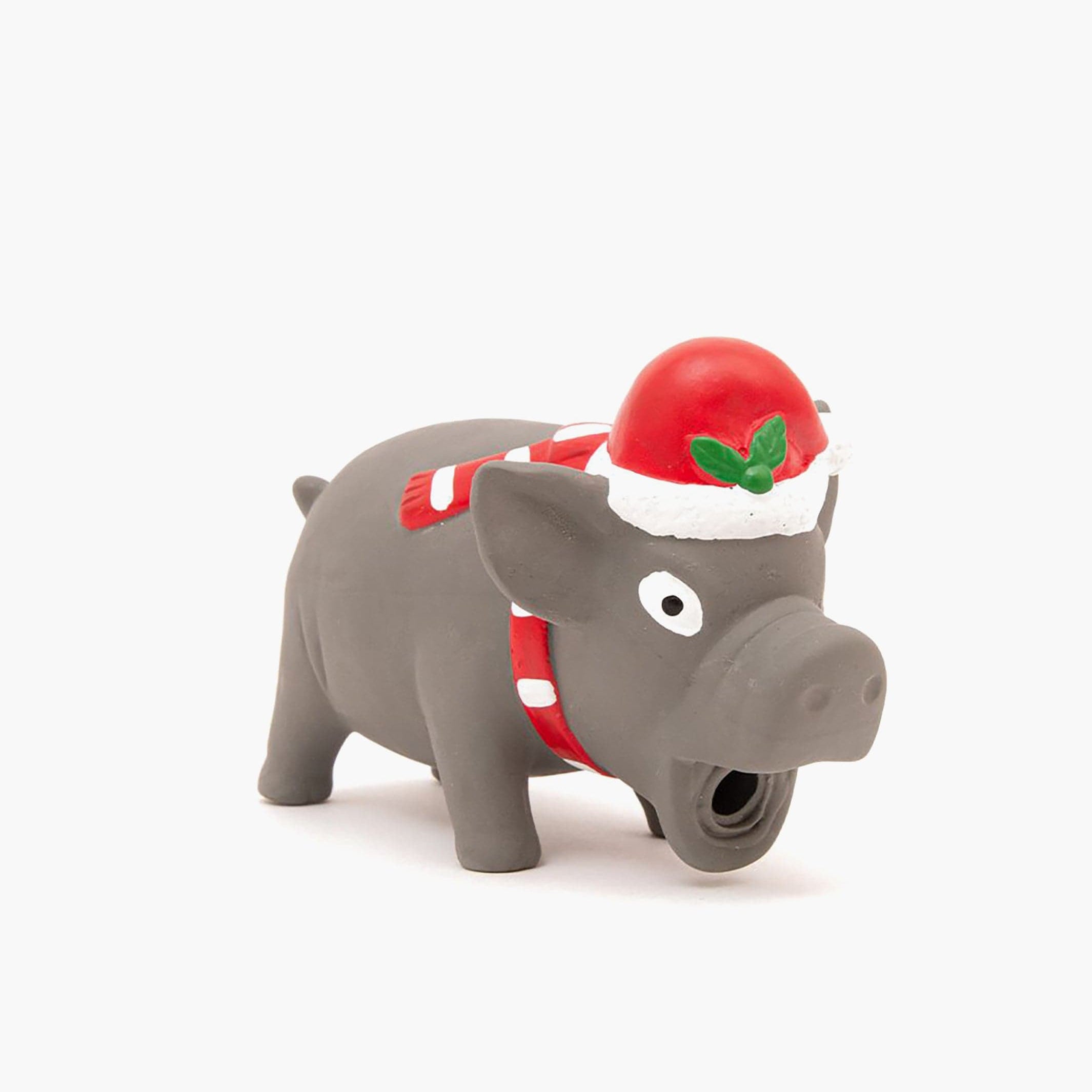 Christmas Latex Pig Dog Toy – Festive, Fun & Durable The Stately Hound