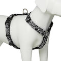 Geometric Print Dog Harness in Black & White