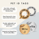 Personalised Silver Stainless Steel Washer Dog Tag - Stylish, Durable & Safe ID The Stately Hound