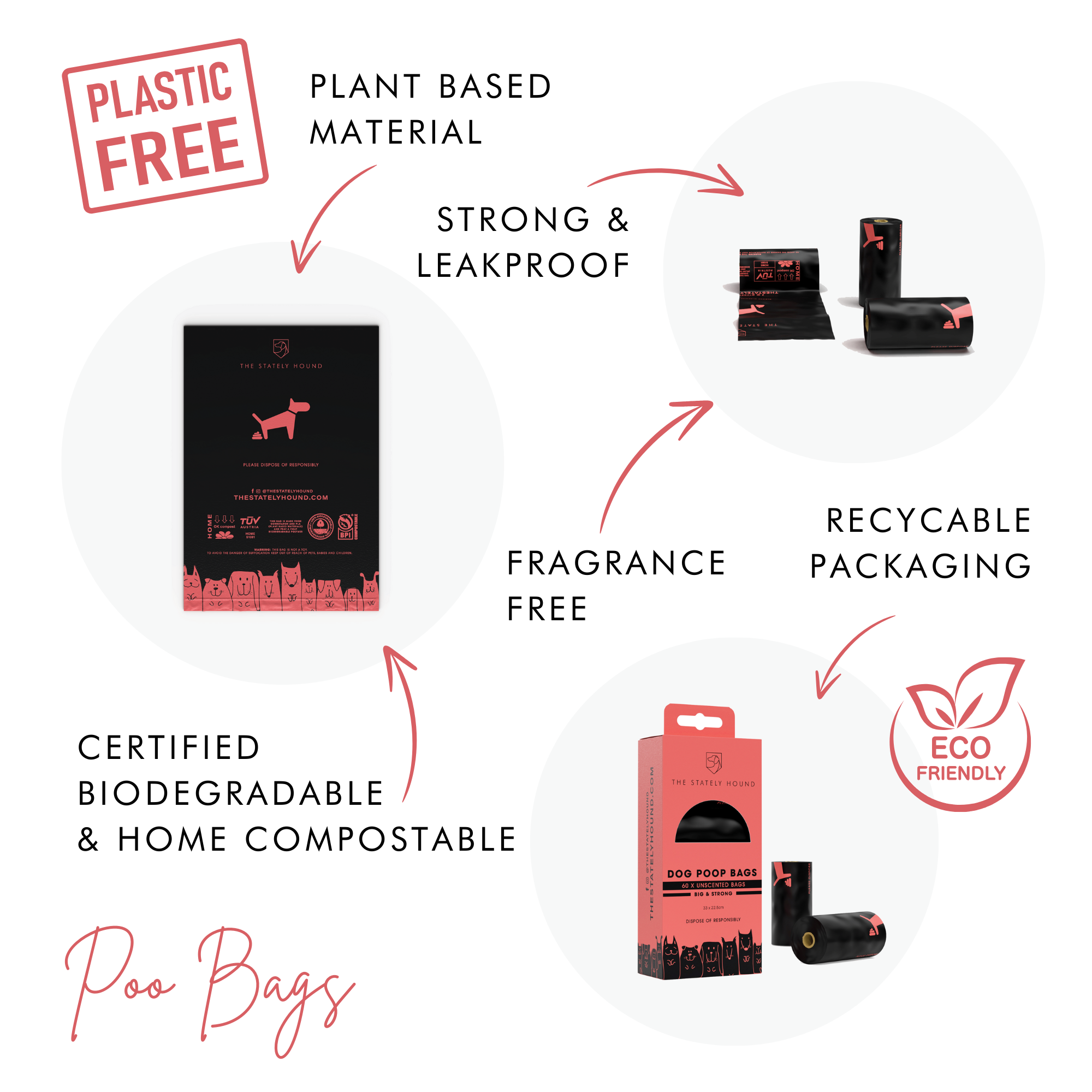 Eco-Friendly Dog Poo Bags: Plant-Based, Compostable & Odor-Free The Stately Hound