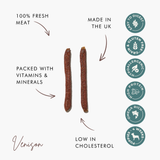 100% British Venison Sausages | Premium, Healthy Treats for Dogs