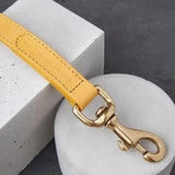 Amber Yellow Leather Dog Lead – Durable, Vibrant, and Stylish The Stately Hound