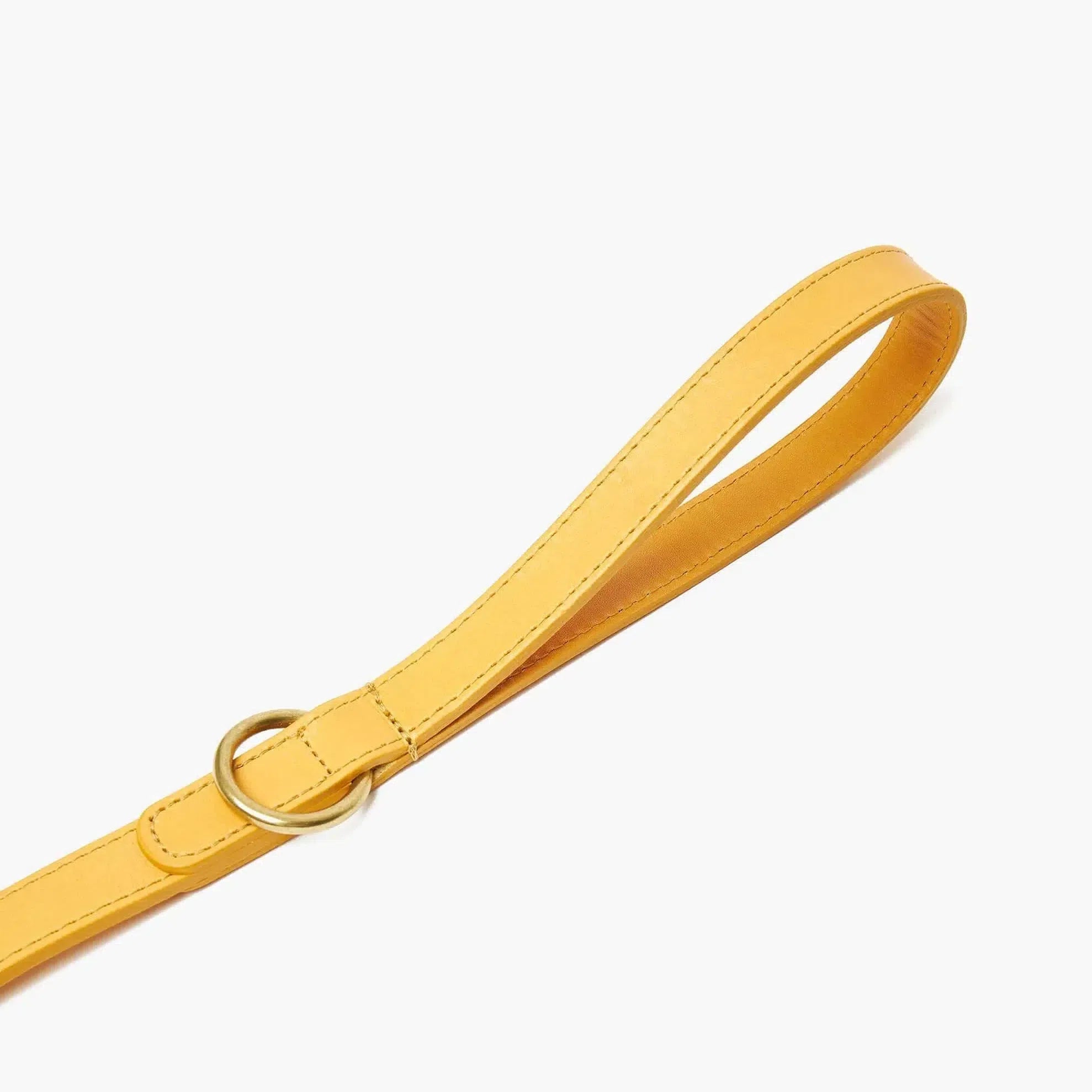 Amber Yellow Leather Dog Lead – Durable, Vibrant, and Stylish The Stately Hound