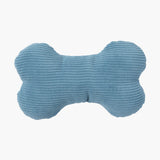 Blue Dual-Sided Corduroy & Cotton Plush Bone Toy – Soft, Durable & Engaging The Stately Hound