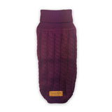 Burgundy Red Cable-Knit Dog Jumper | Warmth & Style for Your Pet The Stately Hound