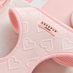 Cocopup Luxe Adjustable Neck Harness – Baby Pink Heart for Small & Medium Dogs The Stately Hound