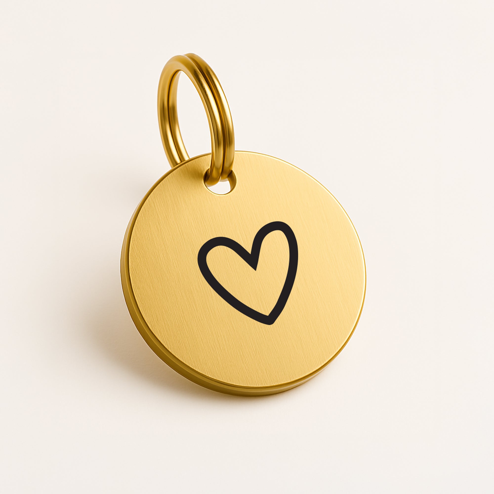 Custom Brass Dog Tag – Personalised with Your Choice of Symbol