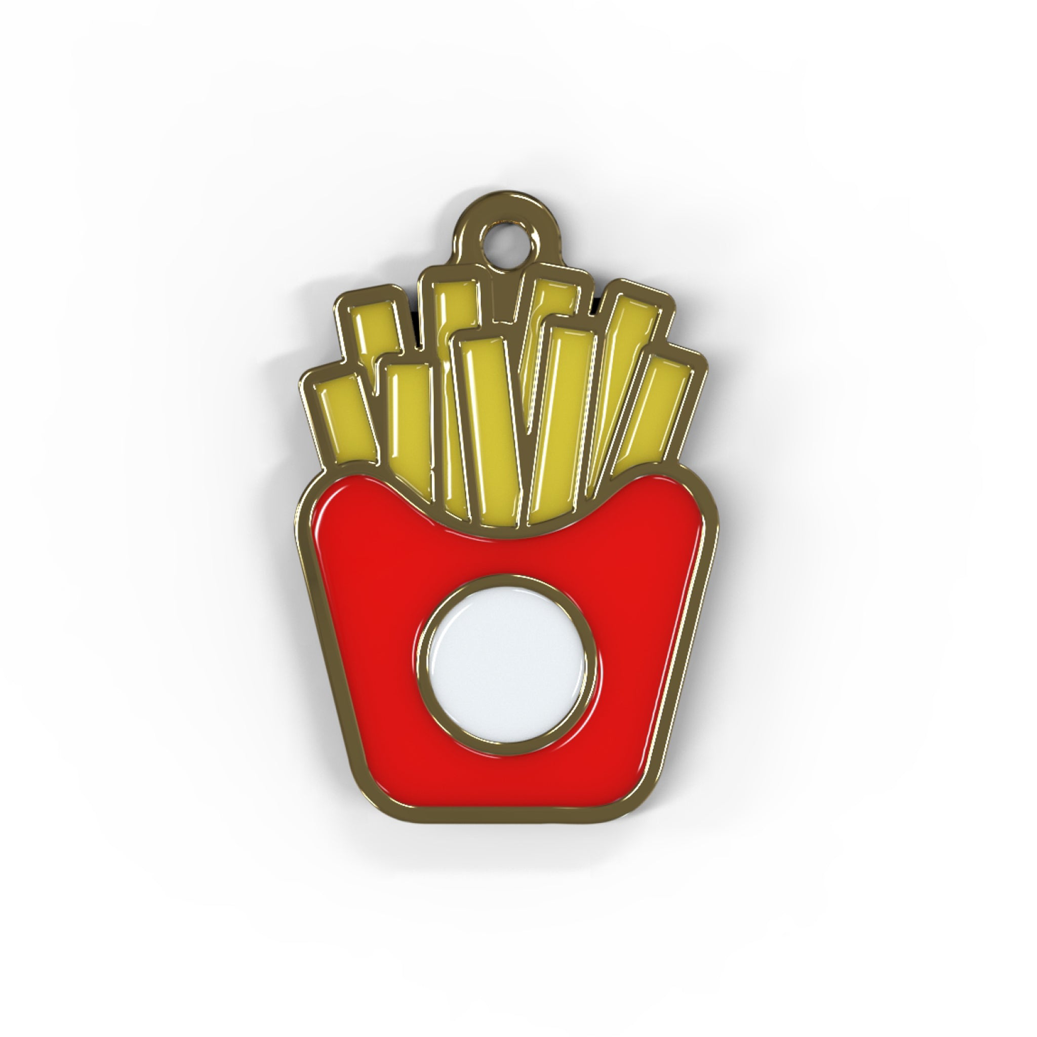 Custom Engraved Dog Name Tag – Fun & Reliable French Fries Design The Stately Hound
