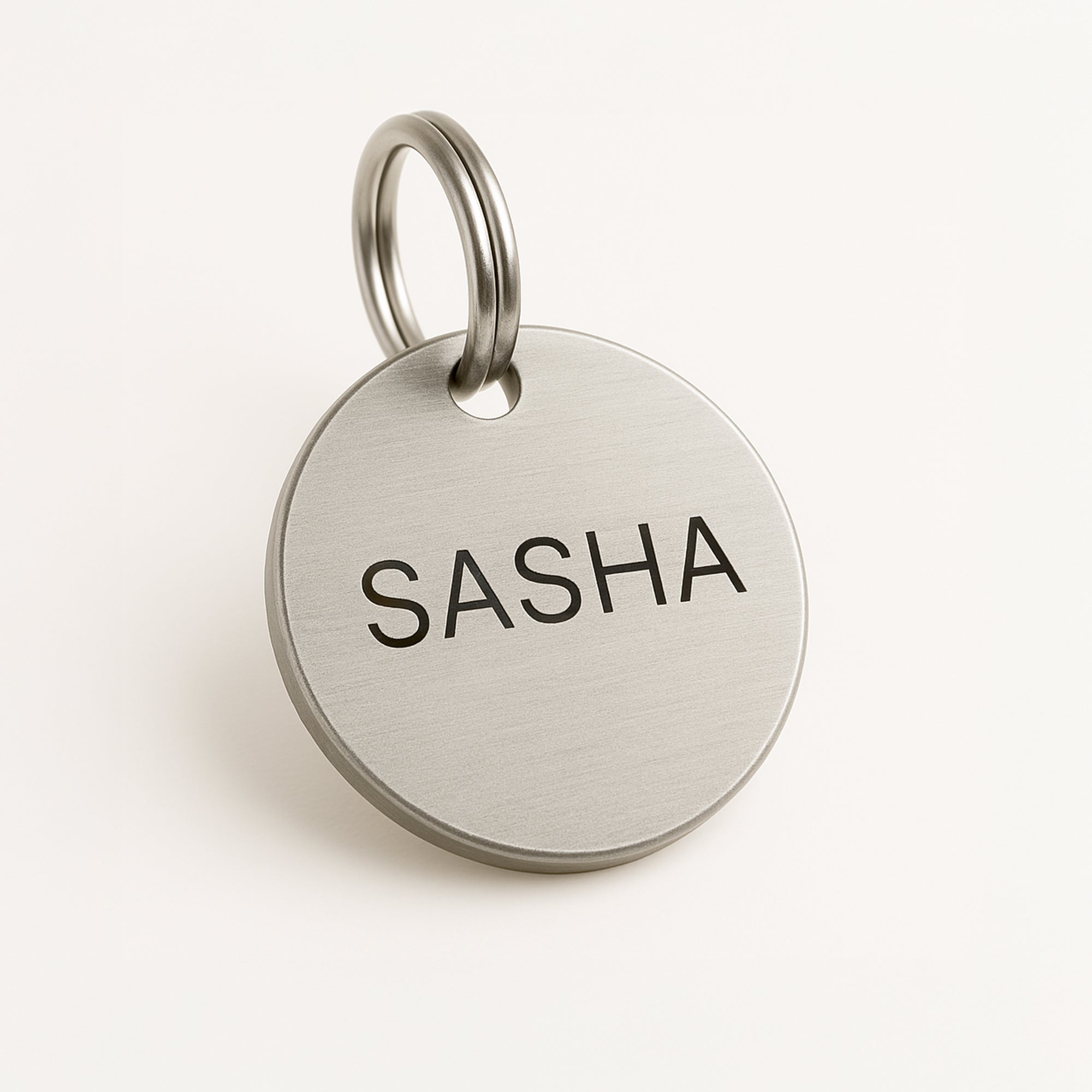 Custom Engraved Stainless Steel Dog Name Tag with ID