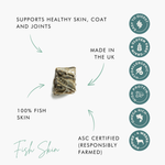 Fish Skin Cube Dog Treats – Natural, Hypoallergenic, & Teeth-Cleansing The Stately Hound