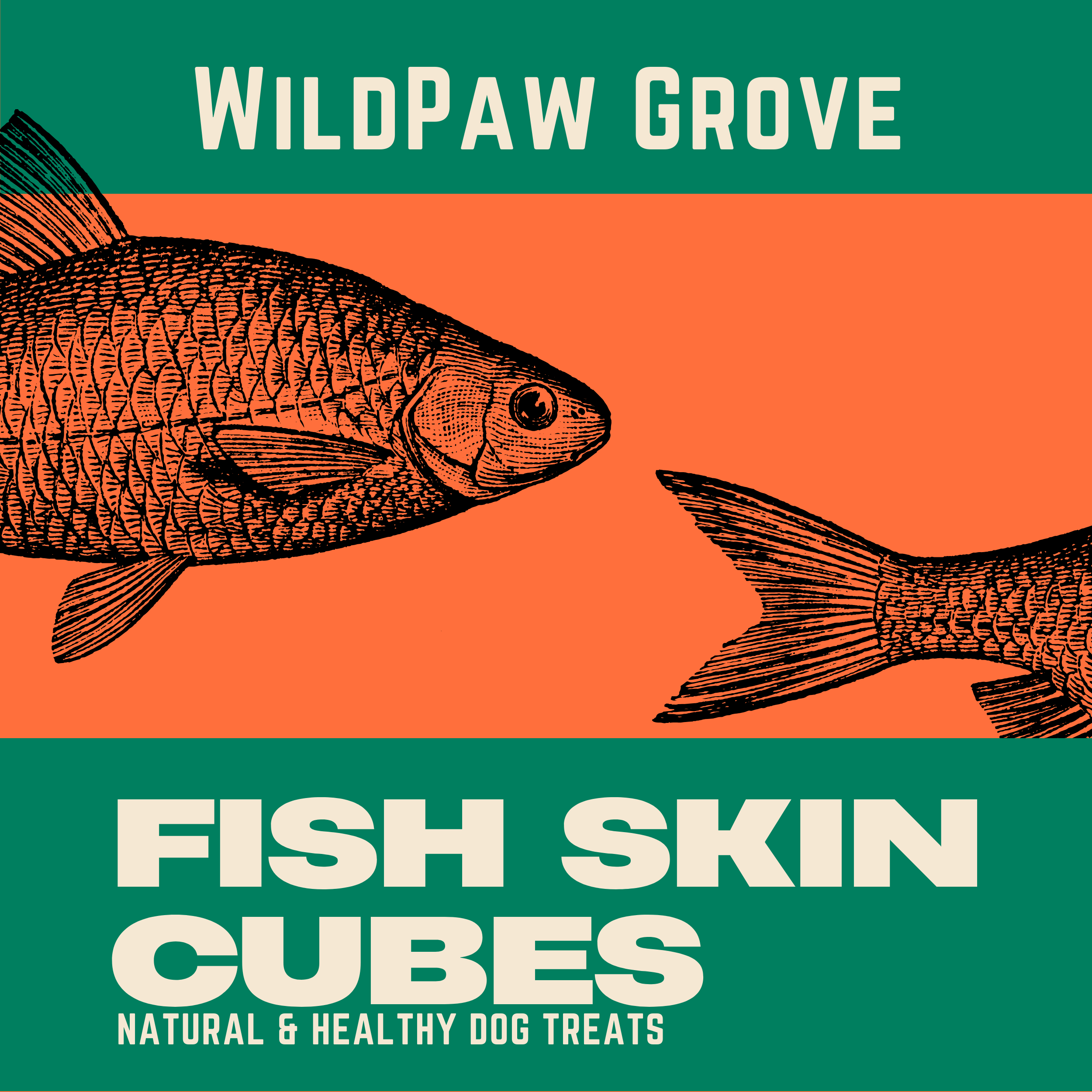 Fish Skin Cube Dog Treats – Natural, Hypoallergenic, & Teeth-Cleansing