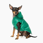 Flipside Rainproof Reversible Dog Coat in Green / Beige The Stately Hound