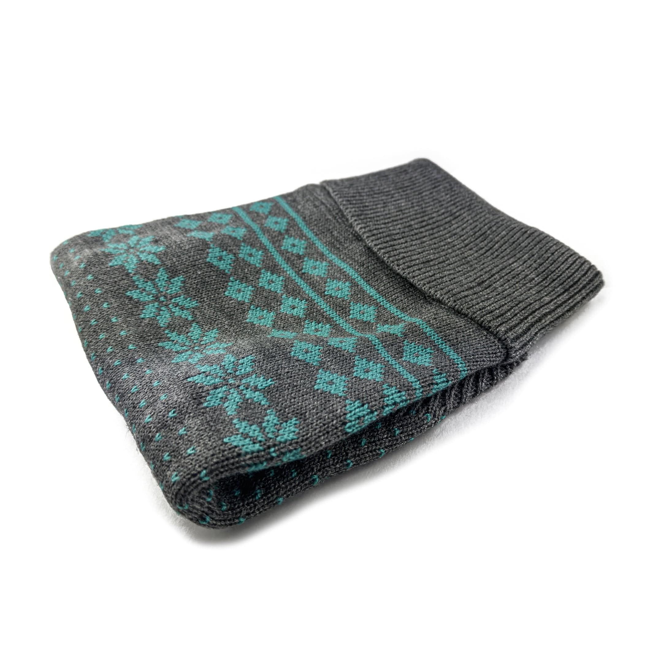 Classic Fair Isle Dog Jumper in Grey and Teal The Stately Hound