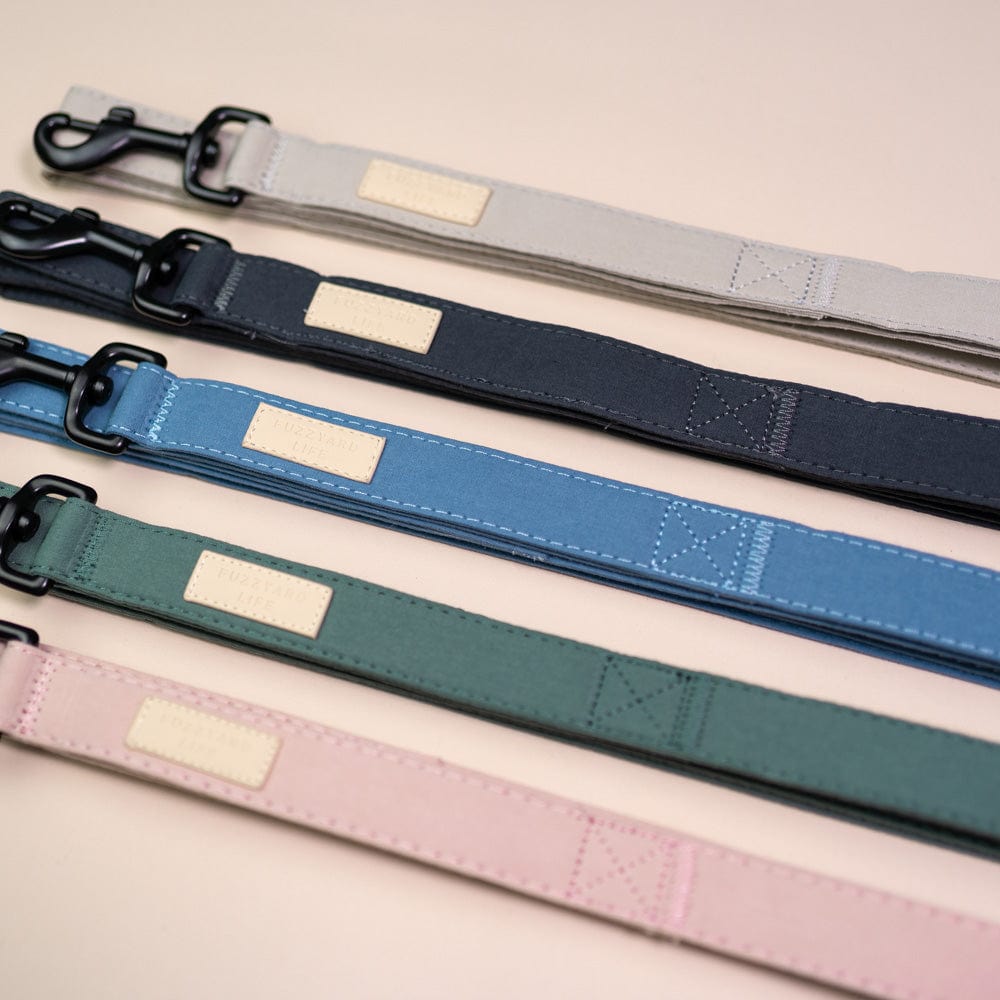 FuzzYard Green High-Quality Cotton Dog Lead with 360-Degree Rotating Clasp